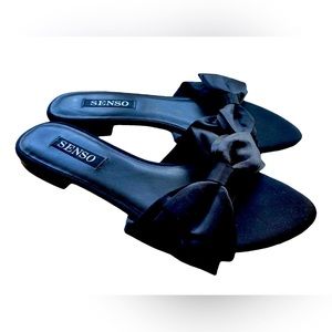 SENSO Silk Satin Slides with Bow; 39 EU; worn<5 times